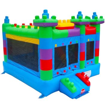 Hapcap PVC Commercial Inflatable Bounce House with Slide, Outdoor Playhouse for Kids Backyard Party