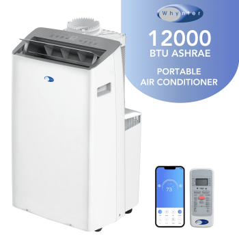 Whynter NEX Inverter Dual Hose Cooling Portable Air Conditioner, 12,000 BTU (10,000 BTU SACC), 500 sq ft, ARC 1030WN