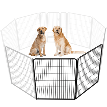 Yaheetech 40" Tall Panels Pet Playpen Dog Exercise Pen Fence Metal Exercise Barrier 39''H Black