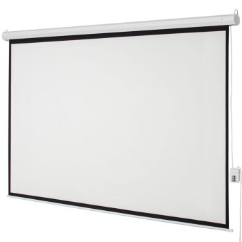 YONGKANG 100 Inch 4 3 Motorized Projector Screen 80 x 60 Viewing Area with Remote Control Matte White for Home Theater Classroom Conference Room