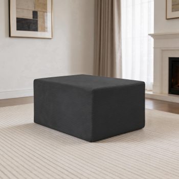 Exnote Corduroy Modular, Soft Memory Foam Footstool & Extension Seat for L-Shaped Sectional Sofa
