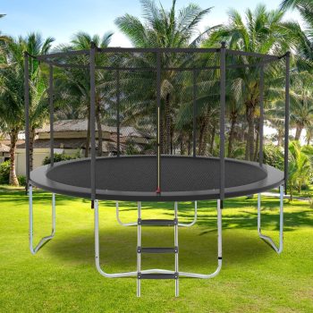 10FT Trampoline w/Enclosure, Seizeen Heavy-Duty Round Trampoline for Kids Outdoor Play, Large Trampoline as Gift for Boys and Girls