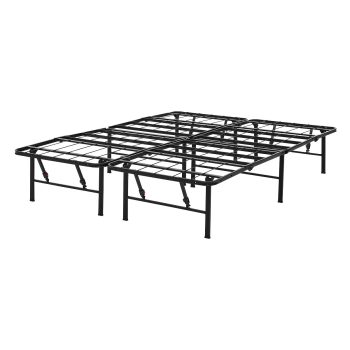 Mainstays 14 in Quad Fold Steel Platform Bed Frame, Black