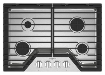 Whirlpool 30-inch Gas Cooktop with EZ-2-Lift Hinged Cast-Iron Grates
