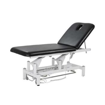 Dermalogic Facial Bed Electric Massage Table 2 Sections 1 Motor with Remote Control Metal Frame Heavy Duty Beauty Spa Equipment, Black