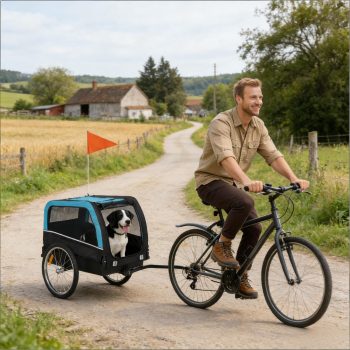 Pet Cart Bicycle Carrier, Dog Bike Trailer, Cat Bike Trailer