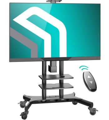 ONKRON Motorized Mobile TV Stand for 50-86 TVs up to 200 lbs, Adjustable TV Lift, max VESA 800x500