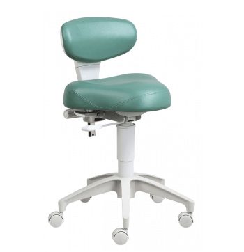 Professional Deluxe Rimostool Triangular Doctor Stool Rolling Dental, Traingular Seat Cusion Chair for Doctor's Office Teal