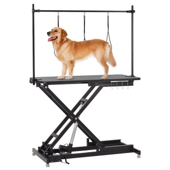 COZONY Electric Pet Grooming Table with Gantry Crane Set, 264 Lbs Load Limit