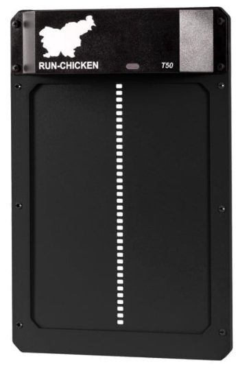 RUN-CHICKEN Door T50 (Onyx) - Automatic Chicken Coop Door Opener with Timer