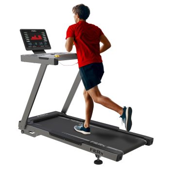FitRx Velocity Folding Treadmill, 300lbs Capacity Large Foldable Treadmill for Home with Incline, App, Bluetooth Speakers, and 15.6” LED Display