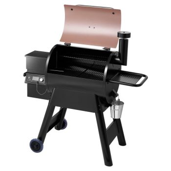 Wood Pellet Grill Smoker, 8 in 1 Bbq Grill, 575 Sq in Cook Area, Lcd Controller, Meat Probe, 500F Max, Black