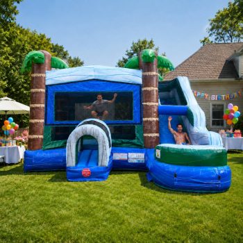 TentandTable Inflatable Bounce House Water Slide with Blower, Commercial Grade Bouncy Castle Jump House, 19' L x 18.5' W x 16' H, Modular