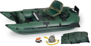 Sea Eagle 285 Frameless Inflatable 9’ Pontoon Fishing Boat - 1 Person- Lightweight, Portable-Perfect for Hunting & Fishing-Sets up in 5 Minutes- Pro Package