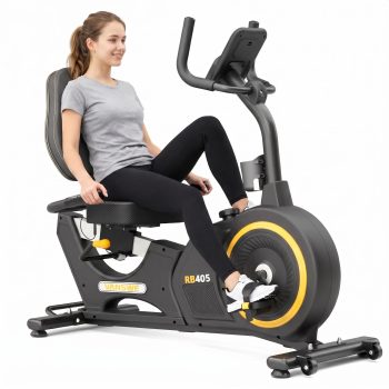 Vanswe Recumbent Exercise Bike , 400 lbs Heavy Duty Stationary Bike for Home Cardio Workout