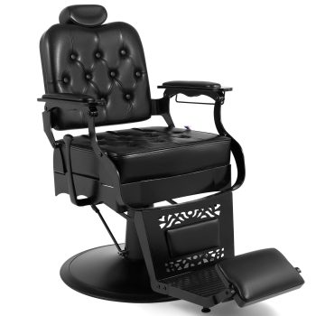 Artist Hand Vintage Reclining Barber Chair All Purpose Heavy Duty Hydraulic Salon Beauty Spa Tattoo Hair Styling(Black)