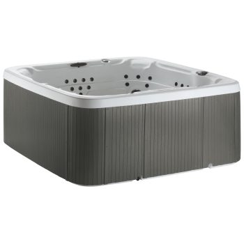 Lifesmart LS700DX Hot Tub - 7 Person, 90-Jet, 220-Volt, Arctic White/ Coastal Gray