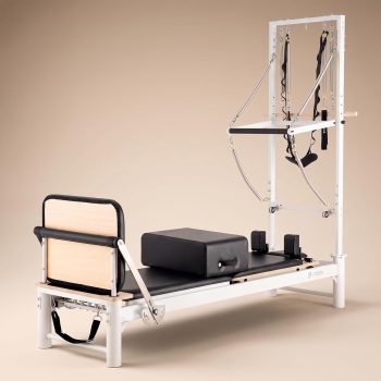 SYEDEE Pilates Reformer, Pilates Reformer Machine with Tower & Mat with Reformer Accessories, Sitting Box, Jump Board