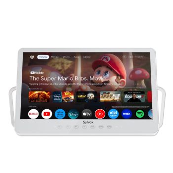 SYLVOX 15.6" Portable TV, 1080P Google TV with Rechargable Battery 6H/10000 mAh, IP66 Waterproof