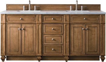 James Martin Vanities 157-V72-SBR-3CAR Bristol 72" Free Standing Double Basin Hardwood