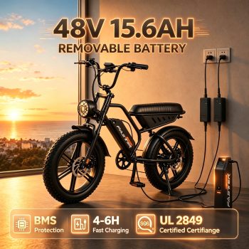 Electric Bike for Adults, Hill Climbing, 5H Fully Charge, 20"×4.0" Fat Tire, Dual Suspension, 1500W Motor, 40MPH, Up to 70 Miles Mountain Bike, for Snow Road, Mountain, Off-Road UL2849