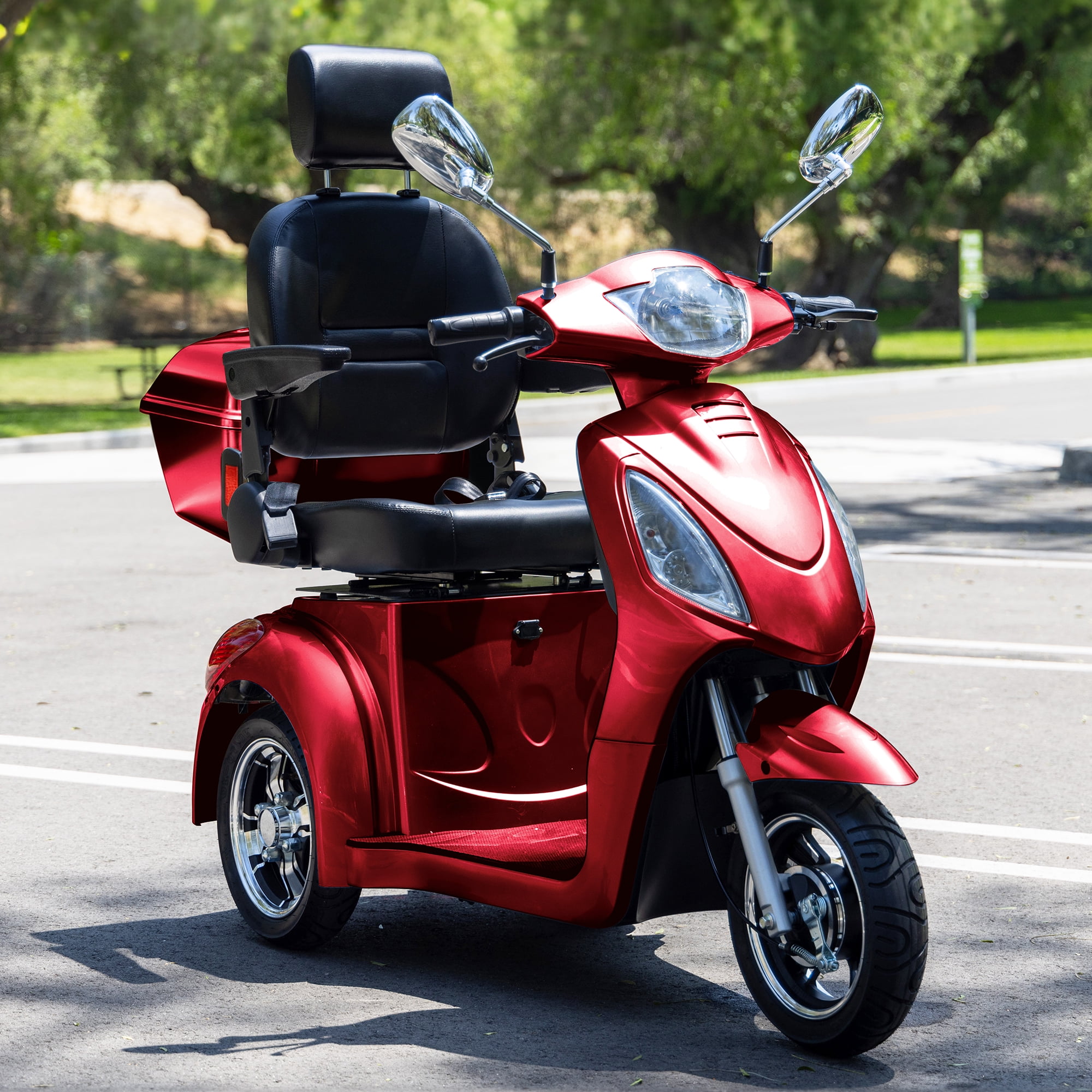 Arshin Upgrade 4 Wheels Mobility Scooter with 500 lbs Capacity,Compact Heavy Duty Mobile for Travel,31 Miles Powered Wheelchair for Adult()