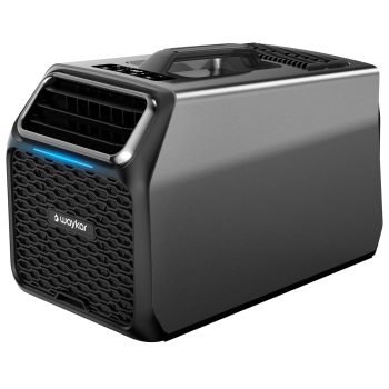 Waykar BTU Portable Air Conditioner for Camping, Advanced Dual-Hose System for Tents & RVs, 110V AC/DC Inverter Support, 3-in-1 Cooling, Dehumidifier & Fan for Off-Grid Outdoor Comfort
