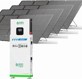 Natures Generator Mygrid Lithium 10K Solar Generator with 4pcs 400W Folding Solar Panel