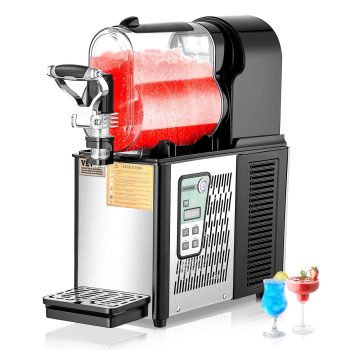 VEVOR Commercial Slushy Machine, 3L Single Tank Frozen Drink Machine, 12 Cups Stainless Steel Margarita Smoothie Frozen Drink Maker, Slushie Maker