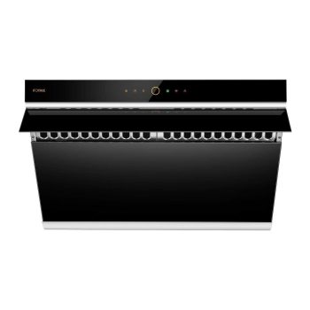FOTILE inclined Vent Series 30" 1000 CFM Under Cabinet or Wall Mount Range Hood with 2 LED lights, Motion and Touch Activation in Onyx Tempered Glass