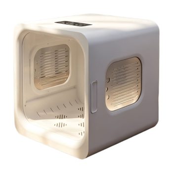 19.02Gal LargeCapacity Pet Drying Box, Quiet Adjustable Temperature Pet Hair Dryer, 30Min Fast Drying for SmallMedium Cats Dogs Home Grooming Use