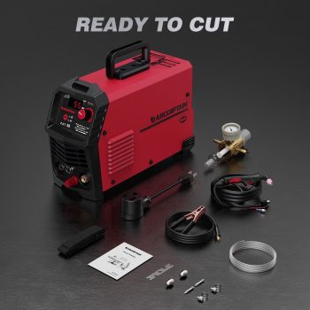 ARCCAPTAIN 55A Plasma Cutter, 110V/220V Dual Voltage Non-Touch Pilot Arc Metal Cutting Machine, 1/2" Clean Cut IGBT Inverter Cutter with 2T/4T