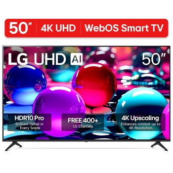 LG 50" 4K UHD UA75 AI Smart TV, 50UA7500