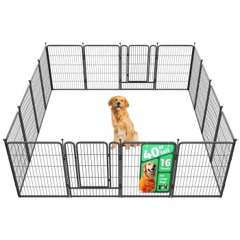 FXW Rollick Unleashed Dog Playpen for Indoor, Yard, RV Camping, 40 inch Panels for Medium and Large Dogs│Patented