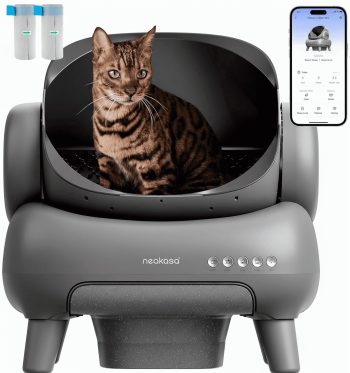 Neakasa M1 Plus Automatic Cat Litter Box, Self-Cleaning, Spacious Open-Top Design for Large Cats up to 33 lbs, Odor-Free & Safe Access