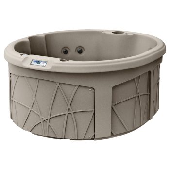 LifeSmart 4-Person 13-Jet Plug & Play Round Hot Tub with Thermal Cover, Sand