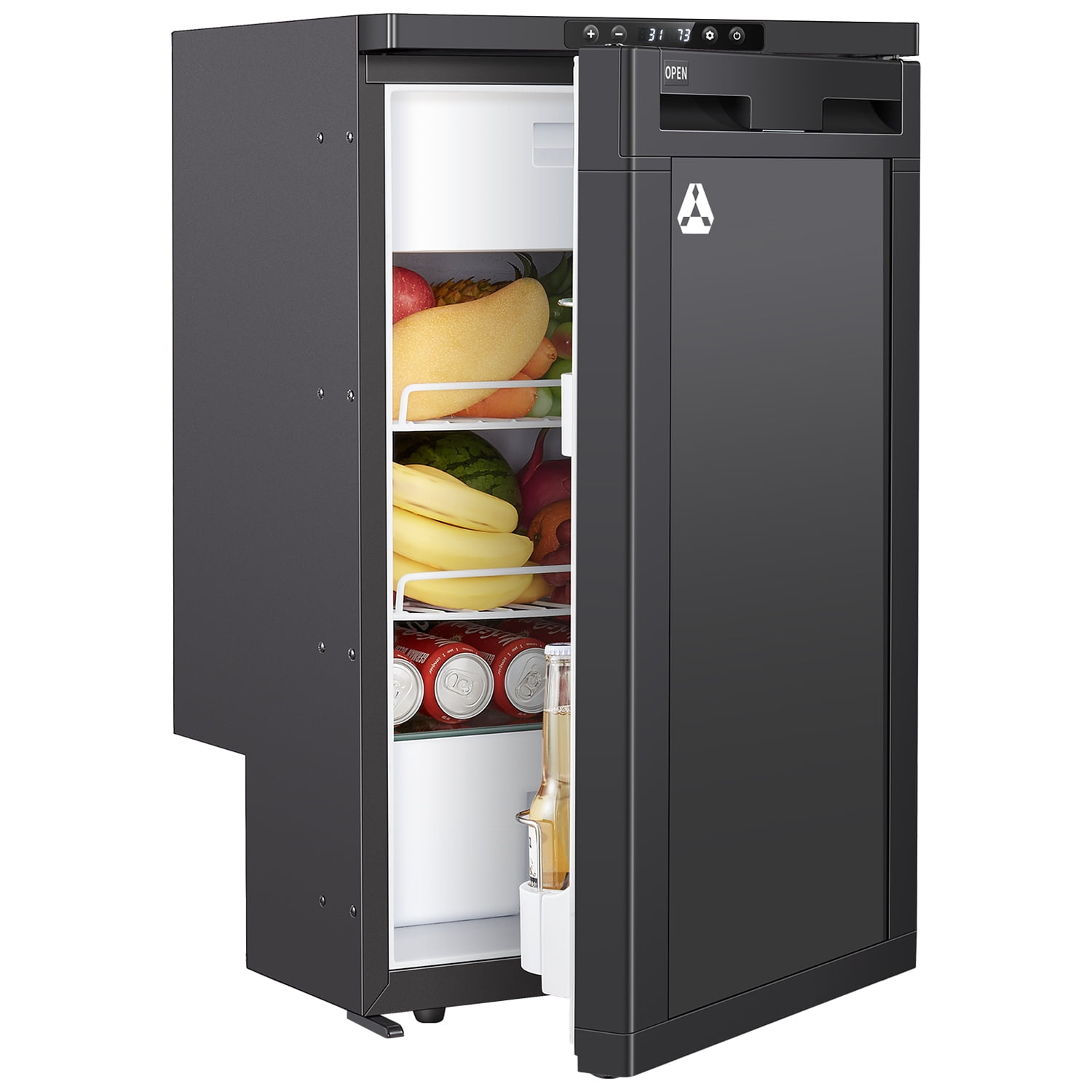 Aobosi Upgraded 12 Volt Car Refrigerator, 83L (88 Quart) RV Fridge and Freezer, RV Refrigerator APP Control with Lock, (-4℉-46℉) Fridge freezer 12/24V DC for Truck, RV, Camping, Travel