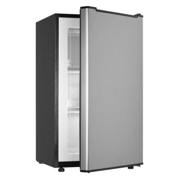 3.2 Cu.FtUpright Freezer, Single Door Mini Freezer,Adjustable Thermostat, Compact Refrigerator for Bedroom, Dorm, Silvery