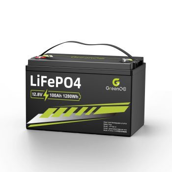 GreenOE 12V 100Ah LiFePO4 Battery Group 31, Rechargeable Lithium Battery with 100A Built-in BMS, 15000 Deep Cycles for Solar Systems, RVs, Marine, Vans, Trailers Backup Power