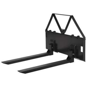 46 Inch Skid Steer Pallet Forks, 3200 Lbs Capacity Quick Attach Pallet Forks for Tractor Loader, Universal Skid Steer Fork Attachment for Farms, Construction & Warehouses, Black| Packed in Two