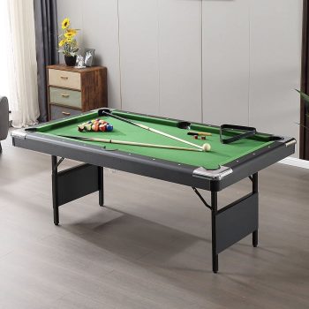 Miniyam 5.5ft Folding Pool Table, Portable Billiards Game Table with Accessories for Families