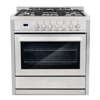 Cosmo 36 in. Stellar Collection 4.4 cu. ft. Dual Fuel Range, 5 Sealed Burners, 8 Function Convection Oven in Stainless Steel