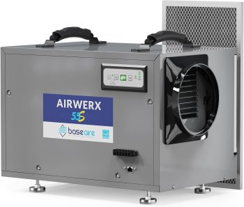 BaseAire 120 Pints Crawl Space Dehumidifier with Drain Hose, Up to 1300 Sq Ft ,Dehumidifier for Commercial, Home and Basement, Compact, Auto Defrost, Intelligent Control, Auto Restart, Energy Star