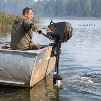 2 Stroke 3.6HP Outboard Motor, 55CC Outboard Boat Motor with Water Cooling & CDI System, Heavy Duty Boat Engine for Small Watercraft, Fishing Boats, Kayaks & Inflatable Boats