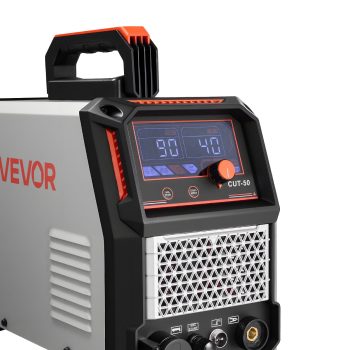 Plasma Cutter, 50A Non-Contact Pilot Arc Cutting Machine, 110V/220V Dual Voltage Digital IGBT Inverter - Features 2T/4T Function & Adjustable Pilot Arc/Post Flow Time, Ideal for Home Repair and Works