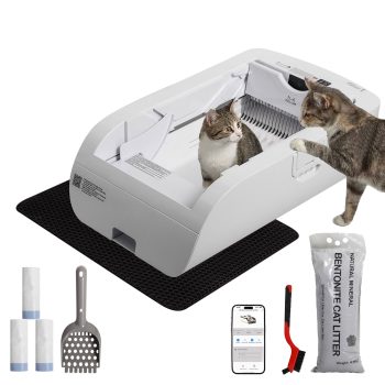 Self Cleaning Litter Box,Open-Top Automatic Cat Litter Box APPControl (2.4G/5G)with Health Tracking, Dual SafetySensors&Odorless Design,Includes cat Litter & 3 Rolls Waste