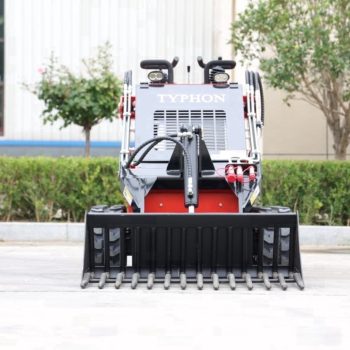 TYPHON Skid Steer Rock Bucket Attachment Heavy-Duty Steel Skeleton Design for Efficient Small Rock & Debris Removal in Soil or Sand