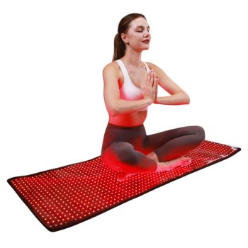 Red Light Mat for Body, 100 x 60 cm LED Light Pad with 660nm Red Light and 850nm Near Infrared Light, Foldable Full Body Light Mat with Timer, US Plug