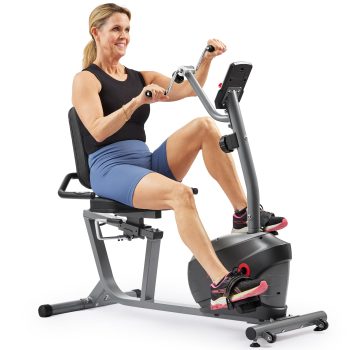Sunny Health & Fitness Magnetic Indoor Recumbent Cycling Bike + Hand Cycle w Smart Bluetooth & FREE SunnyFit App - SF-RB423034