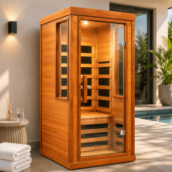 Enyopro Infrared Sauna, Dry Sauna Room for Home, 1120W Infrared Sauna with Low EMF Carbon Fiber Panels, Indoor Sauna with Bluetooth Audio, LED Reading Light & 7-Color Therapy, for 1 to 2 Person